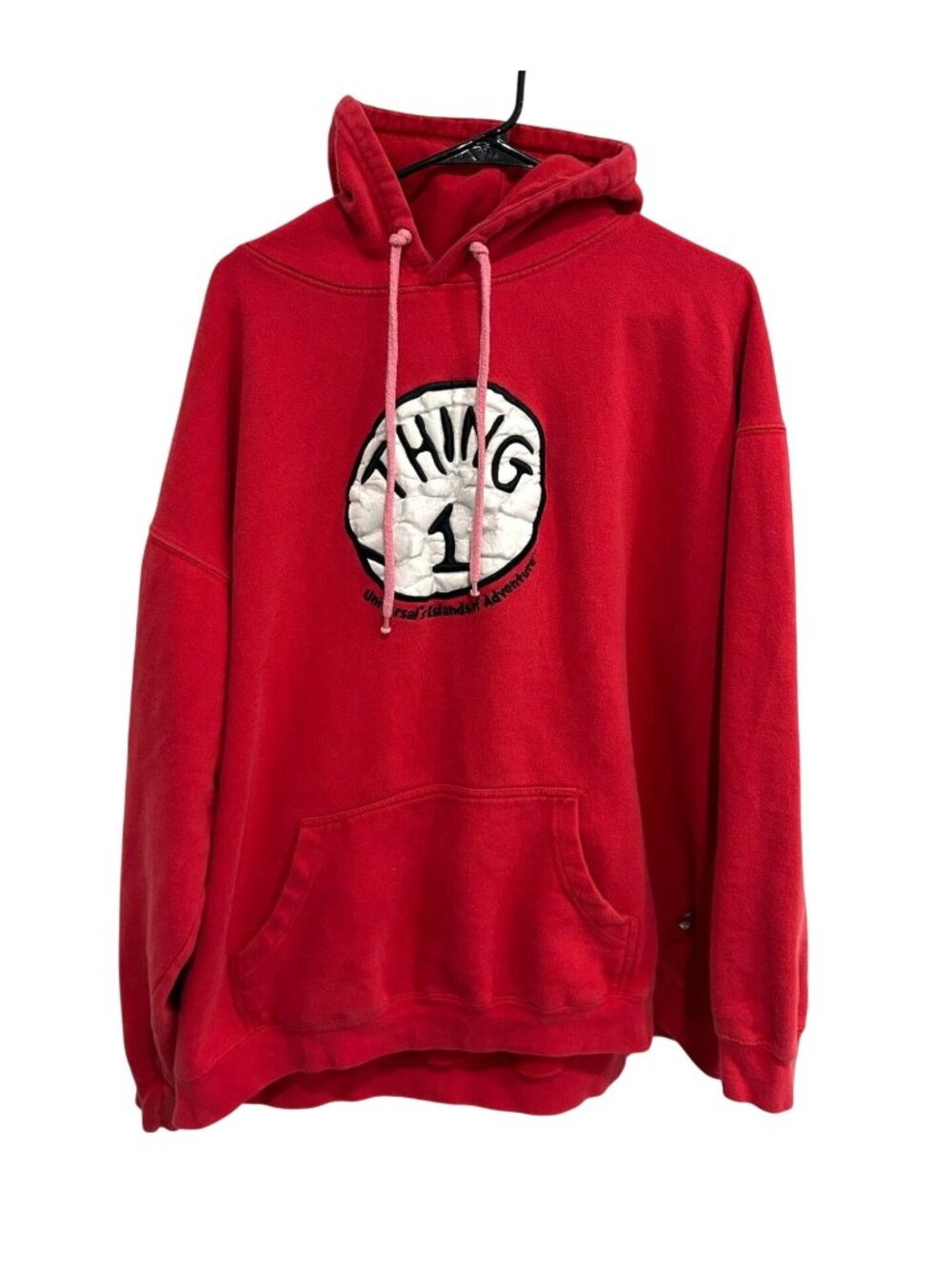 Universal Studios XL Dr. Seuss Thing 1 Red Pullover Hoodie Nostalgia Core Retro